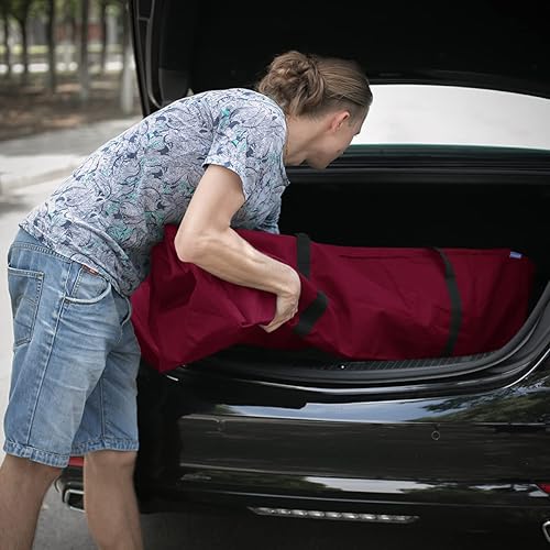 Miniatura 8 de INFANZIA Bolsa de almacenamiento para árbol de Navidad se adapta a árboles artificiales desmontados de hasta 75 pies contenedor duradero para árbol