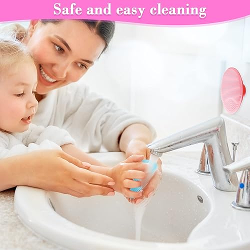 Miniatura 7 de Paquete de 20 cepillos de limpieza facial de silicona suave, cepillo de lavado facial para limpieza profunda, cepillo para masaje, exfoliante