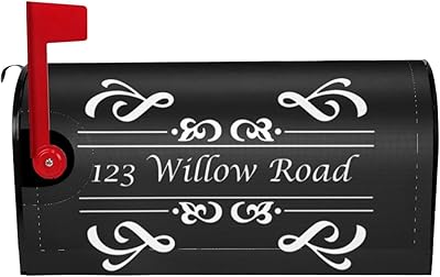 Personalize Magnetic Post Box Cover Wraps-Cover Custom Addressï¼ŒDesign for Home Garden Yard Outdoor Standard Size 25.5x21 in
