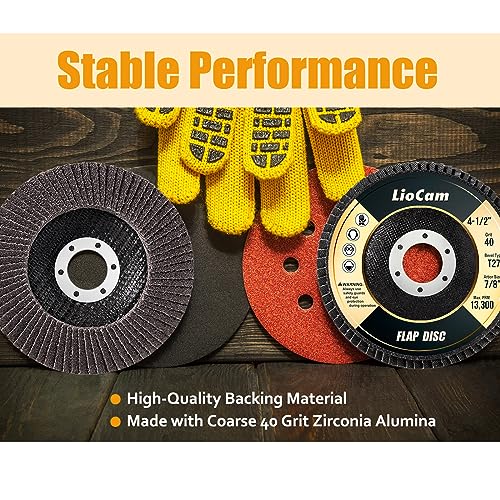 Liocam YWFD4004 Flap Discs 40 Grit 4 Pack thumb #4