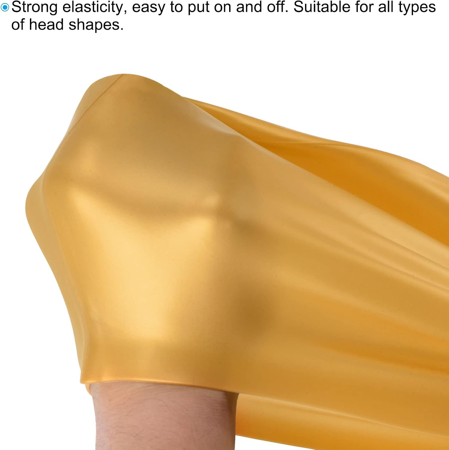PATIKIL Silicone Swim Cap Waterproof Swimming Hat, Non-Slip Adult Swimming Caps for Women and Men Swim Training Racing