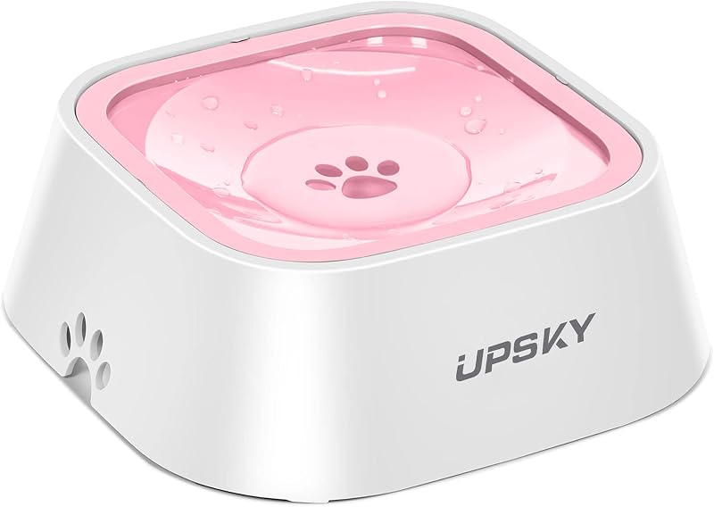 Tigela antivazamento para água de cães e gatos UPSKY, com disco flutuante, 2,7 L