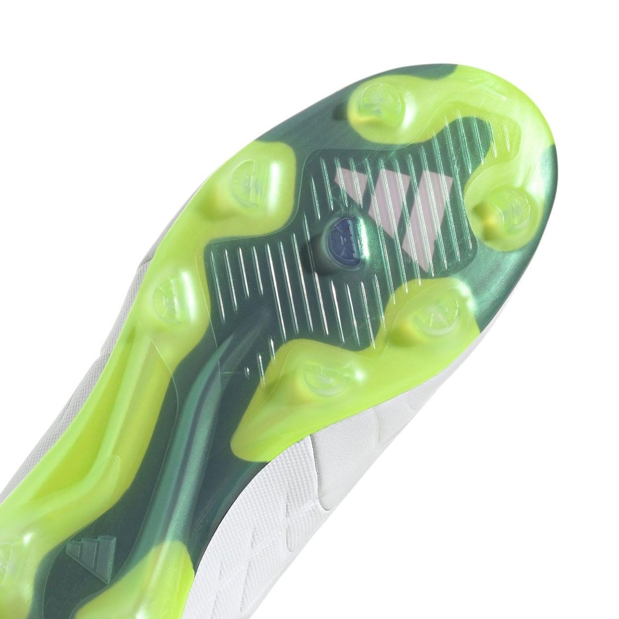 adidas Copa Pure.1 FG Junior Soccer Cleats (Cloud White/Core Black/Lucid Lemon, US Footwear Size System, Big Kid, Numeric, Medium, 13)