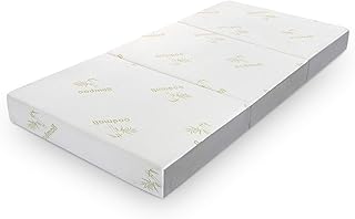 Sponsored Ad - Folding Mattress, Inofia Memory Foam Tri-fold Mattress with Ultra Soft Bamboo Cover, Non-Slip Bottom & Brea...