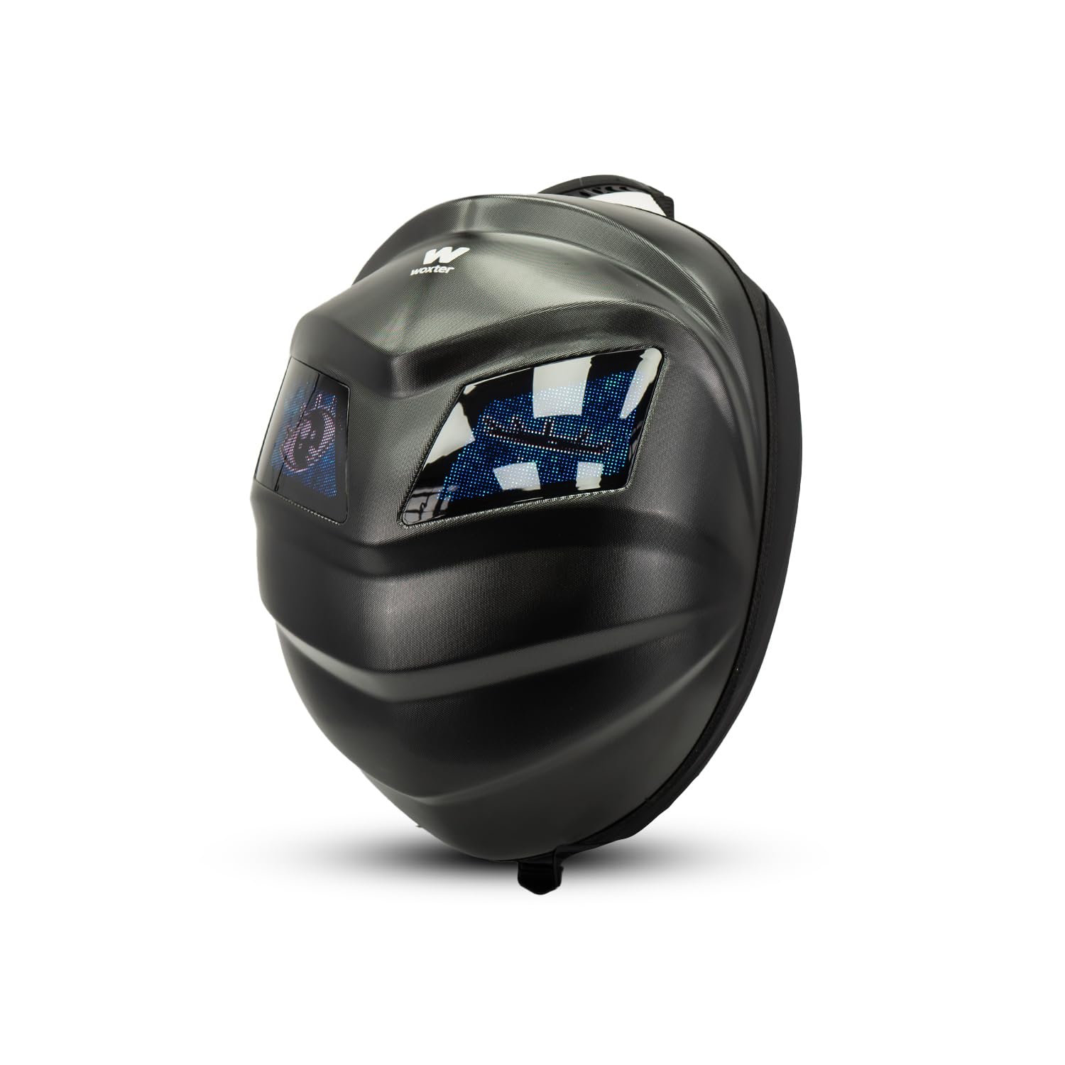 Woxter Mochila Led BLACK KNIGHT - Con Leds Programables, Compatibles con APP, Impermeable, Ciclismo, Moto y Patinetes Eléctricos, Bluetooth, para Cascos. 30 litros de capacidad