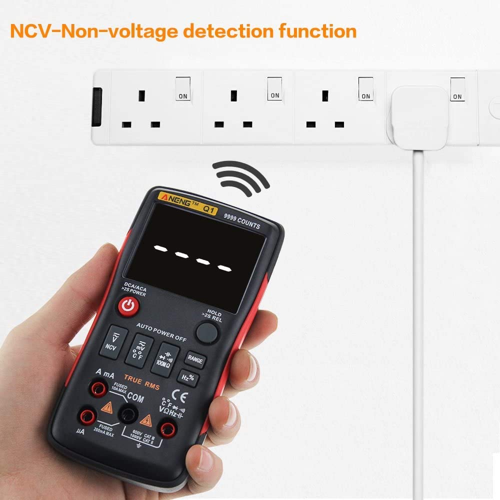 Q1 True-RMS Digital Multimeter Esr Meter Testers Automotive Electrical Dmm Transistor Peak Tester Meters Resistor - Red