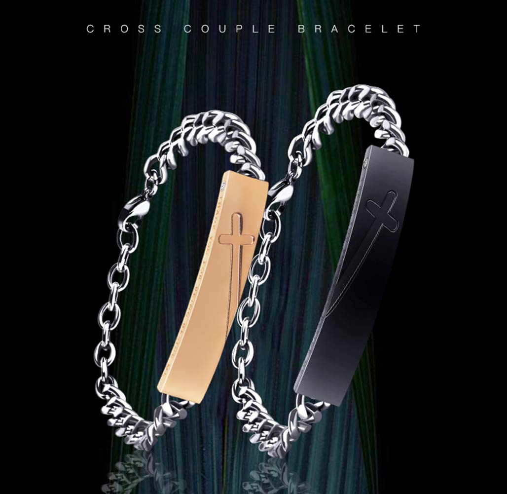 Mode Paar Titan Stahl Armband, Herren Frauen Persönlichkeit Handgelenk Poliert Panzerkette, Exquisiter Schmuck Armreifen Geschenk Exquisit