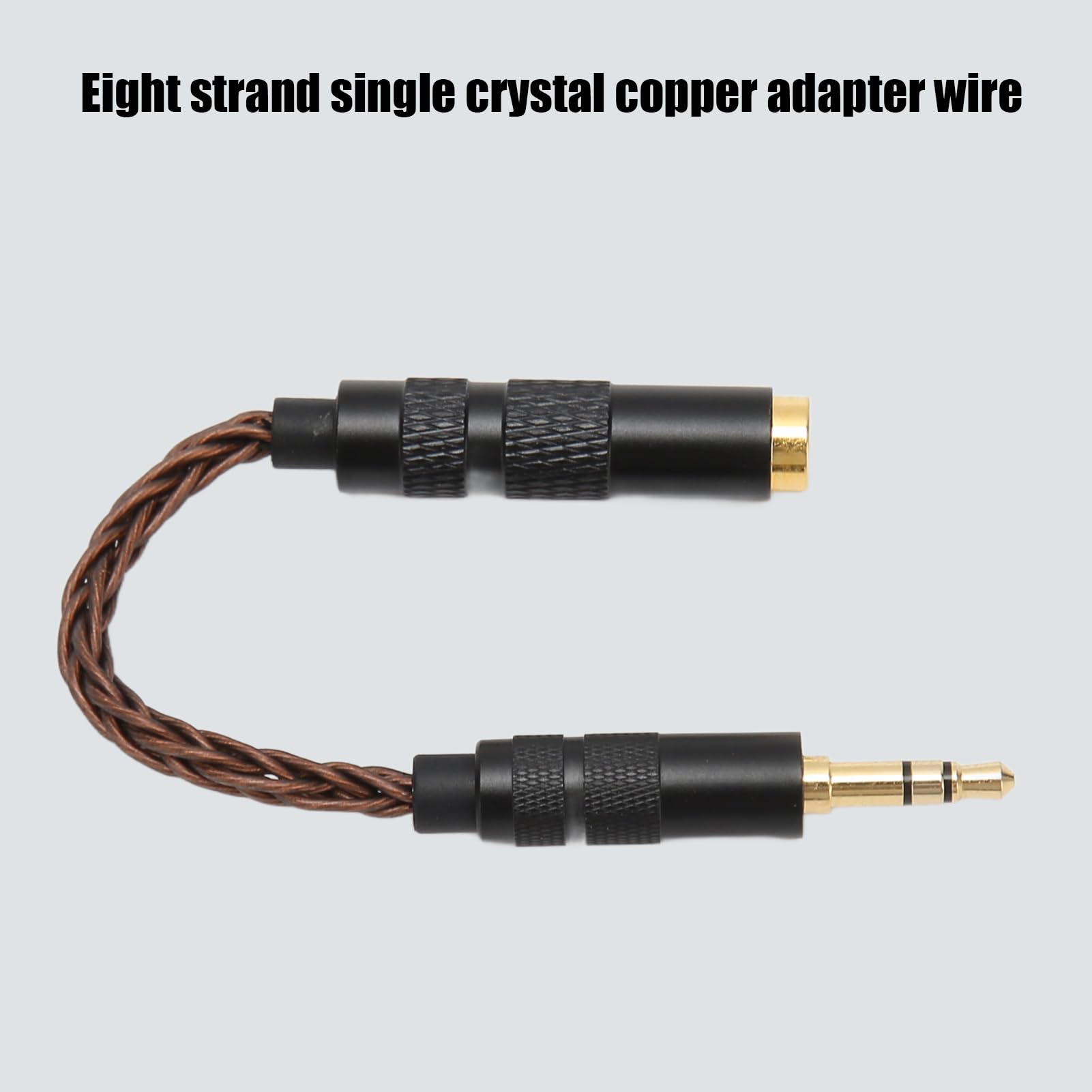 Cavo Adattatore Maschio Bilanciato da 4,4 Mm Femmina a 3,5 Mm Stereo, Connettori Placcati in Oro Filo di Rame a Cristallo Singolo, Cavo Adattatore per Cuffie (Bronzo)