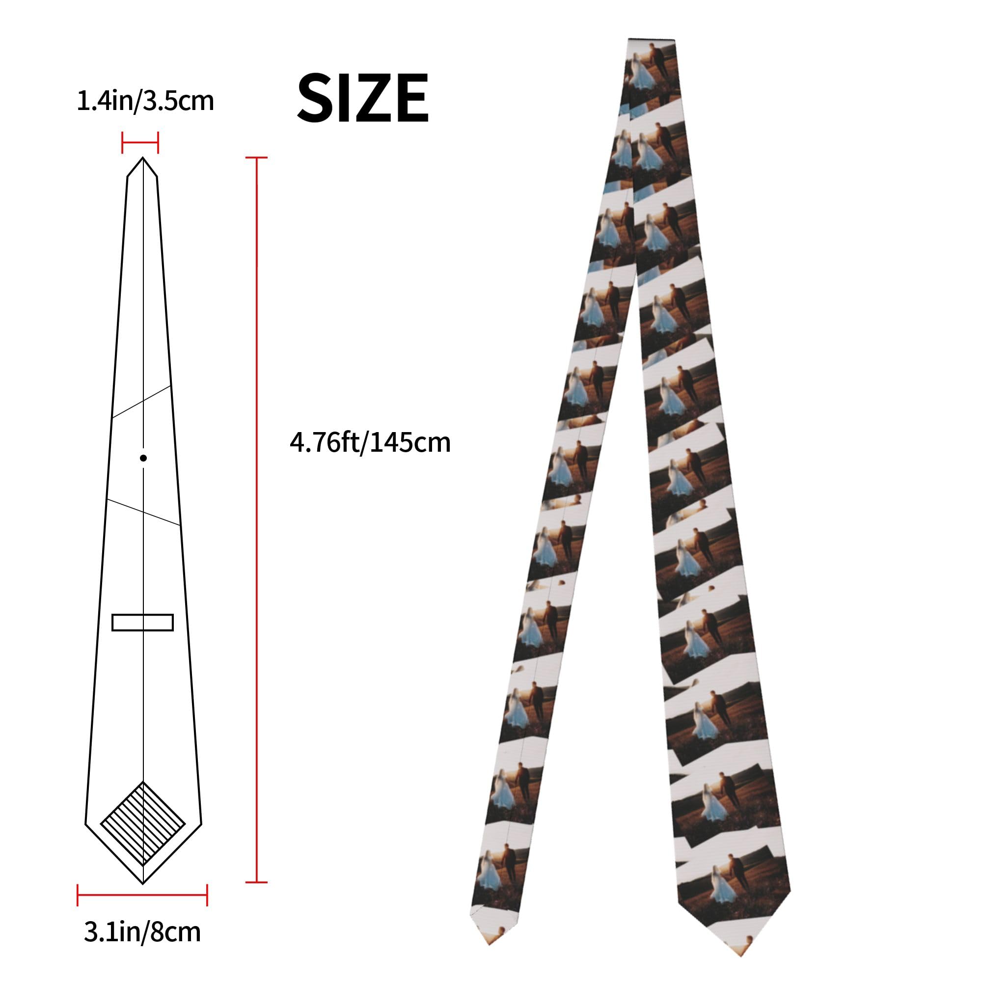 Aokizkdzsw Custom Ties for Men, Personalized Tie with Photo Men's Novelty Neckties Customized Funny Face Tie Gifts for Valentines Day or Father's Day