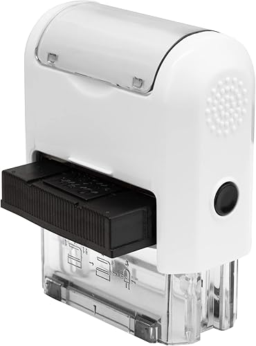 Miniatura 7 de Sello autoentintado personalizado para oficina, 1 línea, pequeño, elige entre 15 colores de tinta