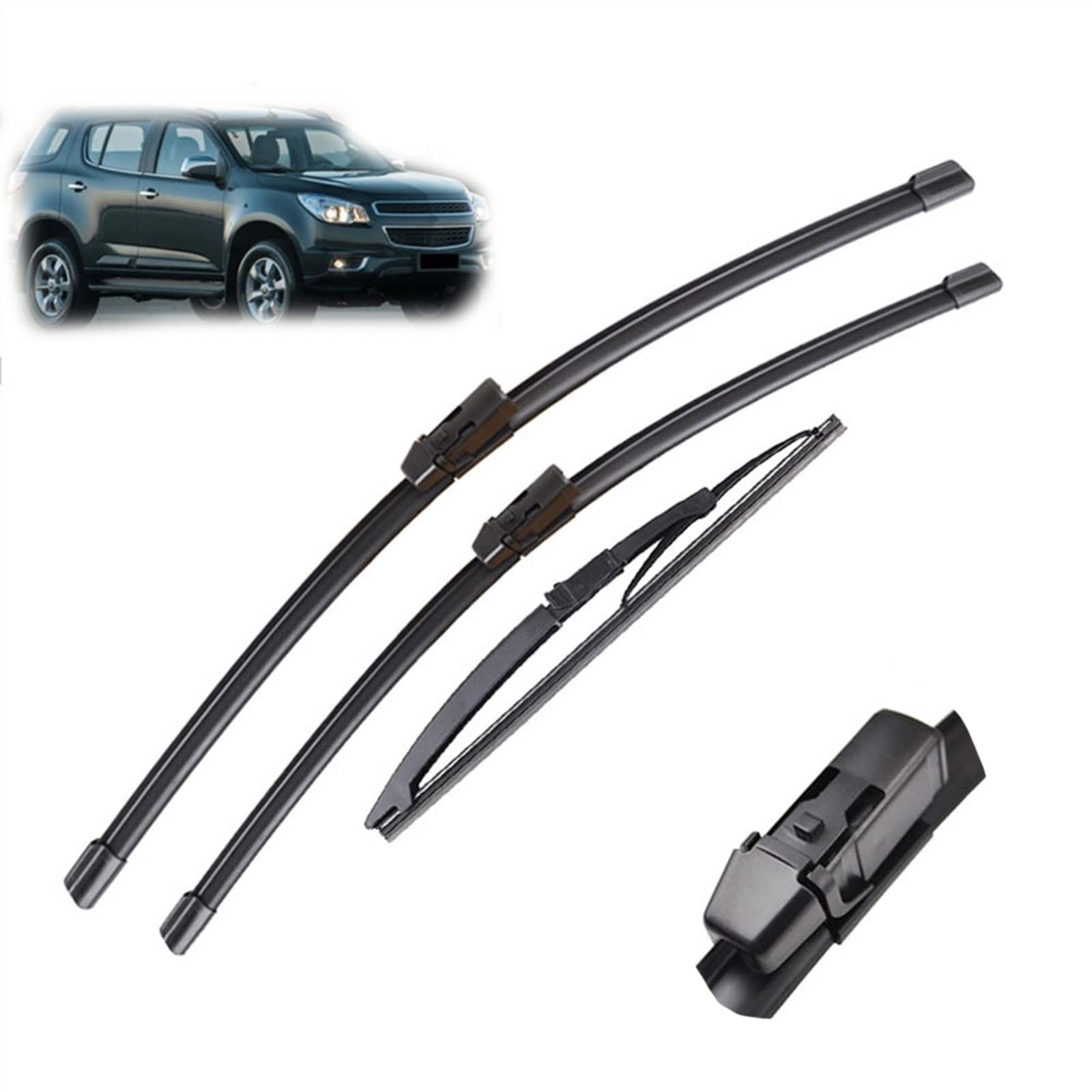 WITTSY Parti Tergicristalli Set di Spazzole Tergicristallo Anteriore E Posteriore per Chevrolet per Trailblazer MK2 2012-2019 Parabrezza Parabrezza Tergicristallo 22 "+ 18" + 12 "