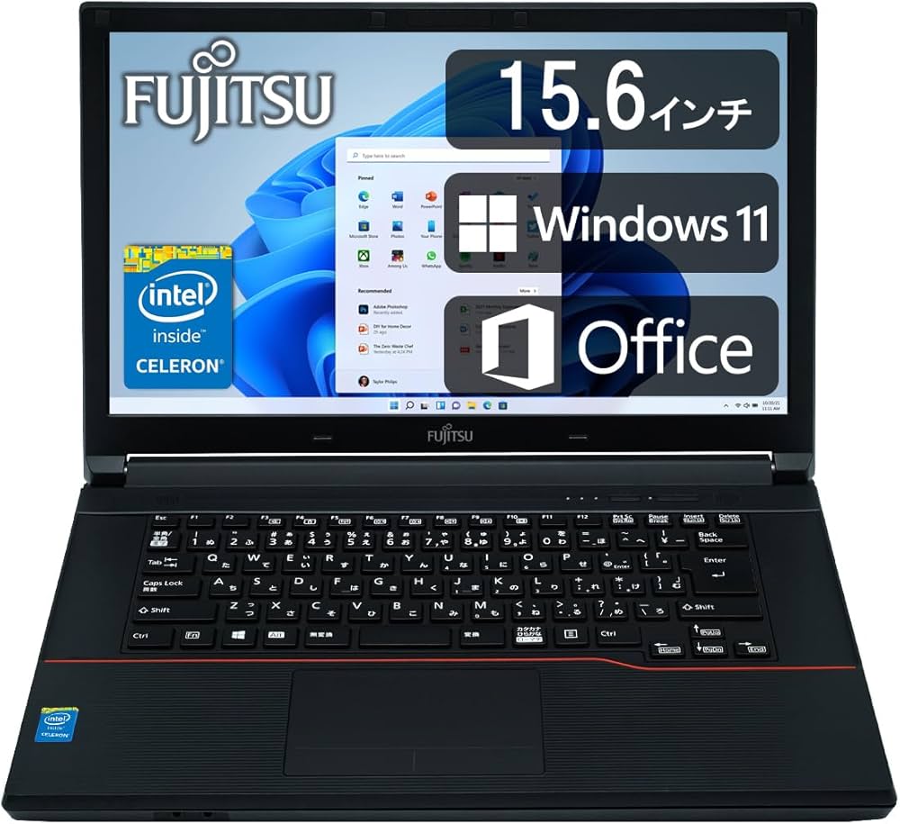 ☆セール☆ノートパソコン15.6型ワイド FMV 富士通 A553office付