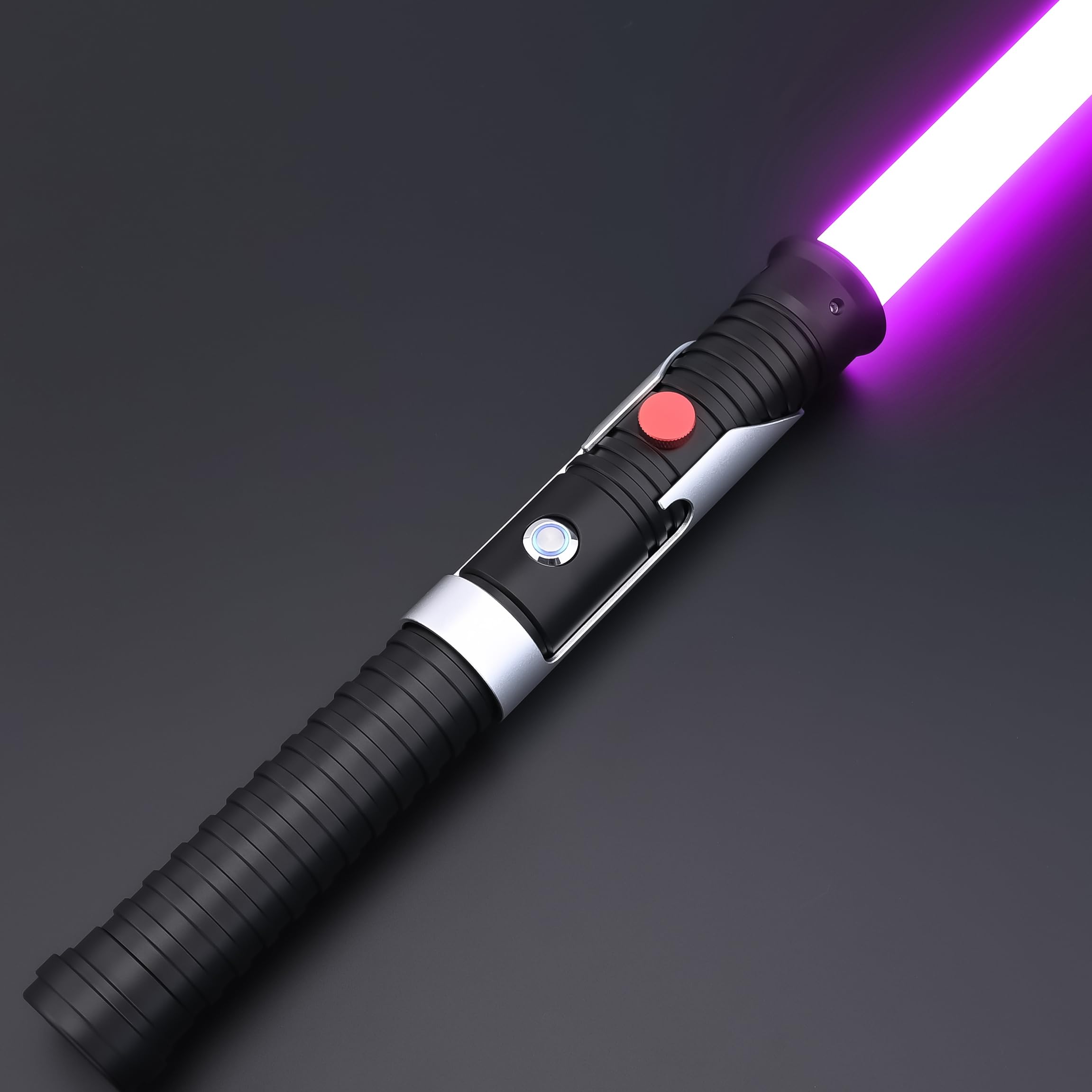 Lorsaberus Duell Lichtschwert mit 12 RGB-Farben, 16 Sound-Fonts und Bewegungssteuerung, FX Lichtschwerter mit Premium-Metallgriff und austauschbarer Klinge, Laserschwert für Erwachsene, Kinder