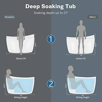 インディバヘッド Empava 59-Inch Freestanding Air Jetted Bathtub with Micro