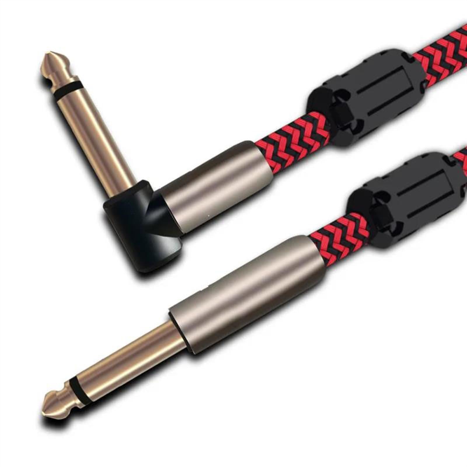 Cables para instrumentos Cable De Guitarra De 1/4 De Pulgada Con Conector TS De 6,35 Mm Macho A Macho Para Teclado Electrónico, Micrófono, Cable De Instrumento(1.5meter)