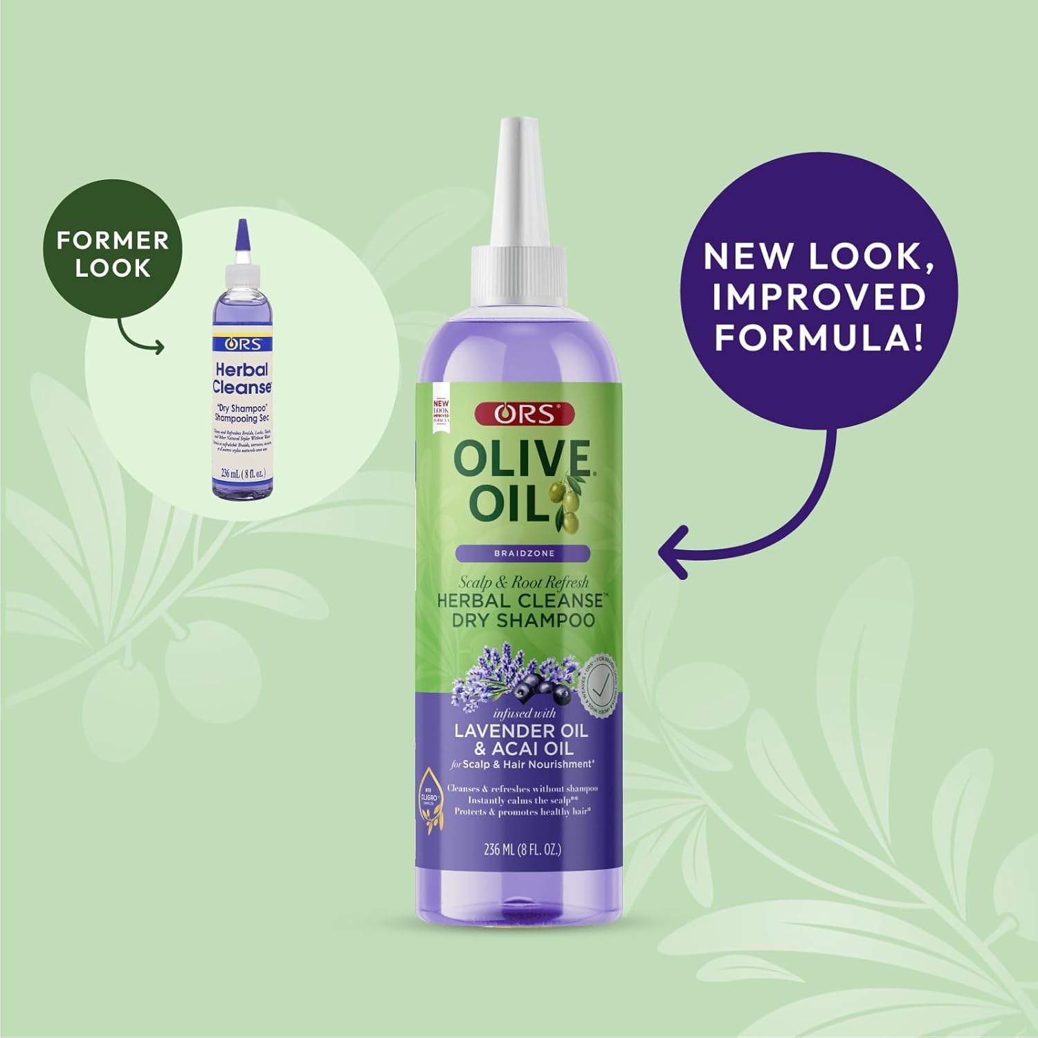 Amazon.com : ORS Olive Oil Braidzone Herbal Cleanse Dry Shampoo
