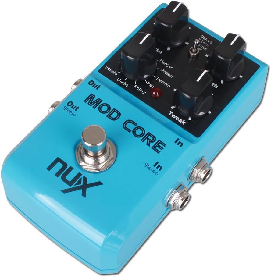 True Bypass All-in-one MOD Core Guitar AMP Effect Pedal 8 Modulation Effects Chorus/flanger/ Phaser/ Tremolo/ Rotary/ Pan/ U-vibe /Vibrato with Power Adapter
