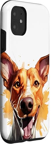 Miniatura 9 de iPhone 14 Podenco Canario Portrait  Estuche de ilustraciones en color retrato