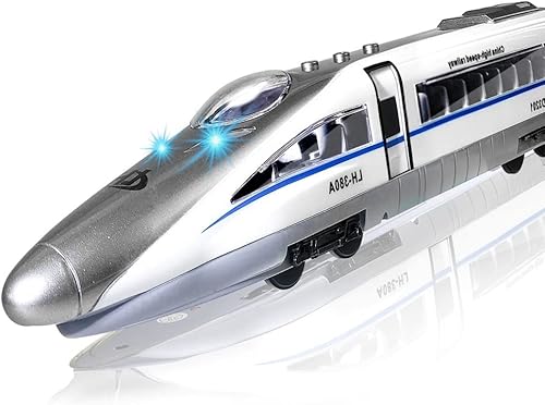 Miniatura 1 de Juguetes de tren de bala para niños con sonido y luz, juego de tren para niños y niñas de 3, 4, 5, 6 años, regalo clásico para vacaciones,