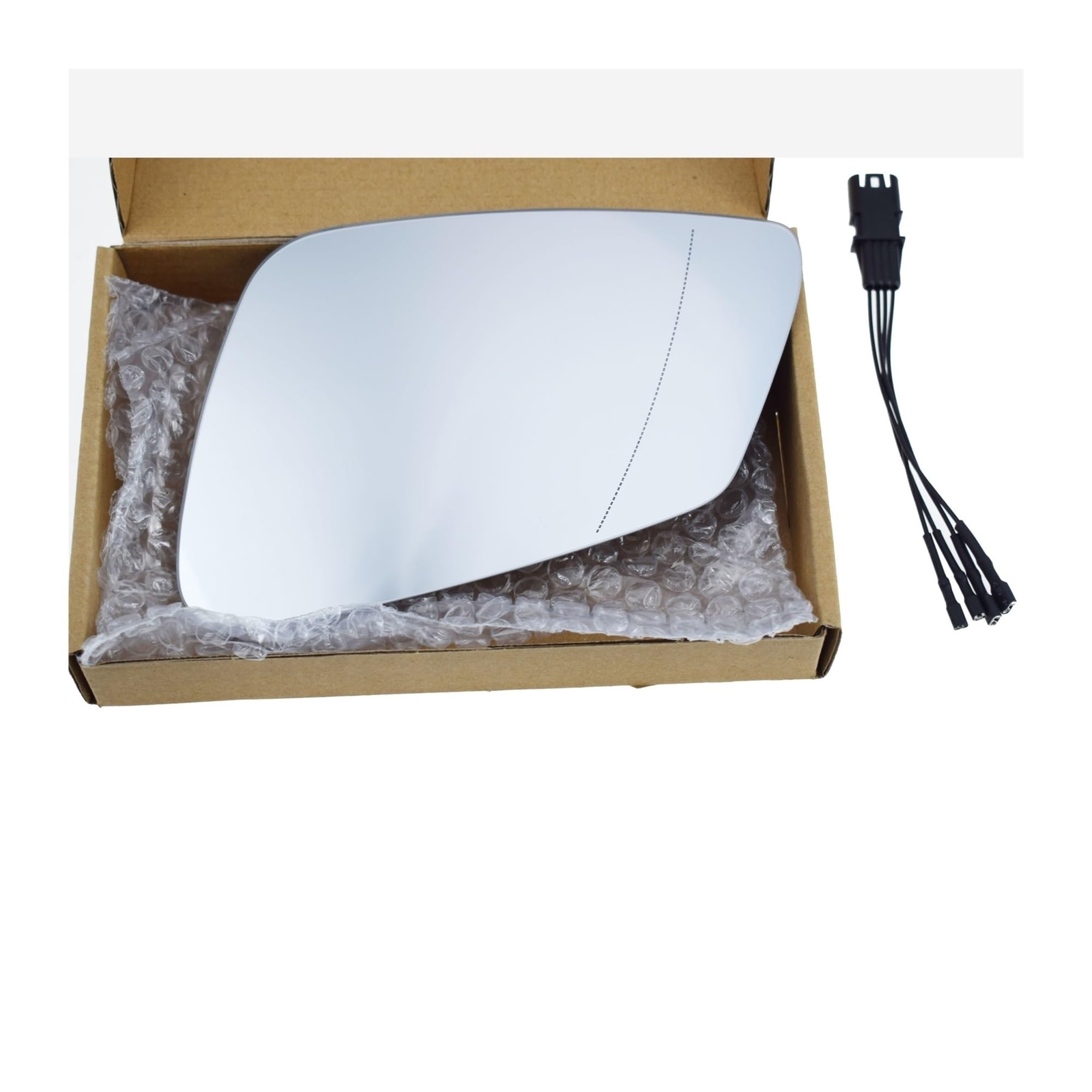 zamiennik do lusterka bocznego Pasuje do Bmw E60 E61 E63 E64 F01 F13 F18 szerokokątny podgrzewane szkło lusterka wstecznego lewy prawy 51167186587, 51167186588(2 Pcs Left Right)