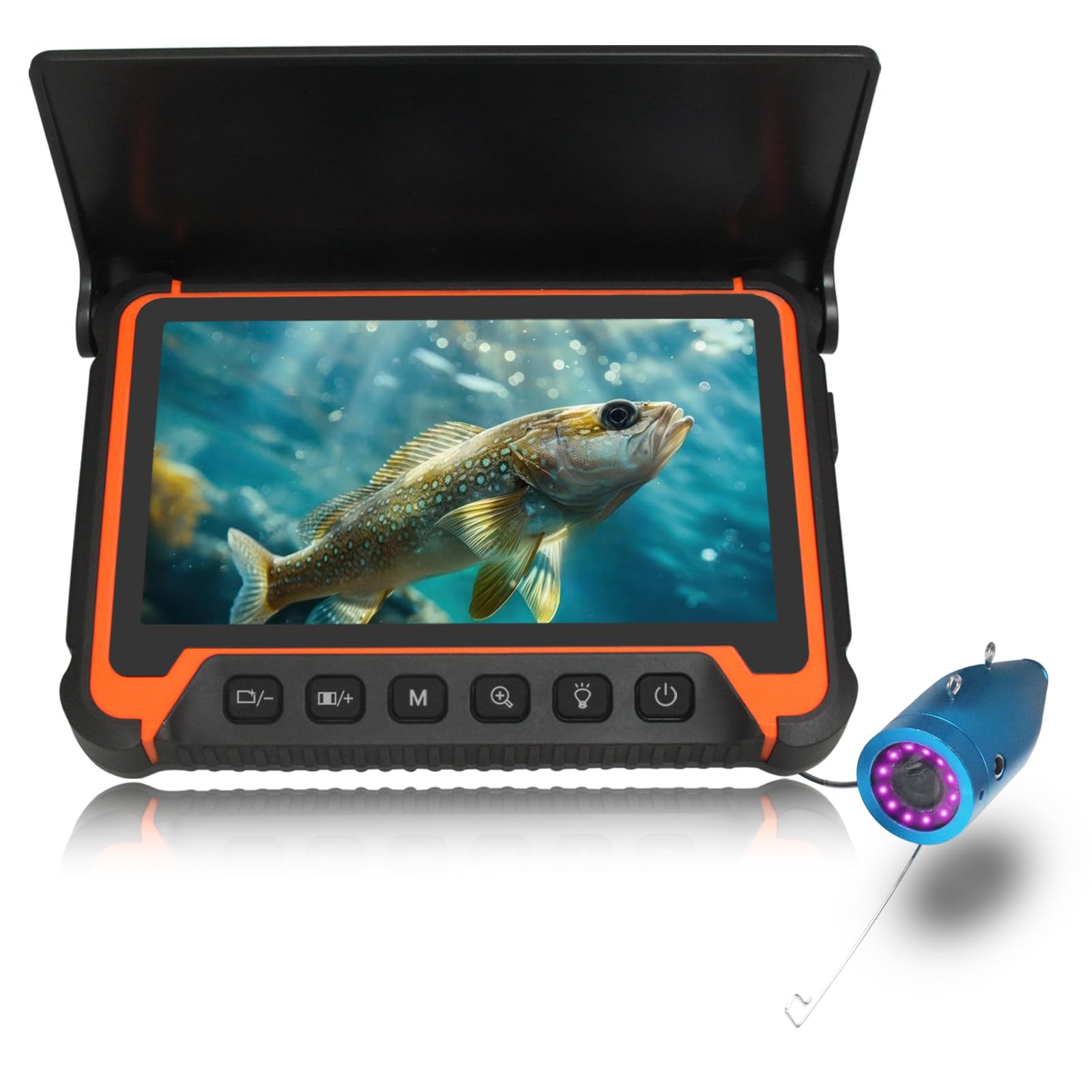 Gatebig Underwater Fishing Camera,7''IPS Screen Fish 48FT, Black