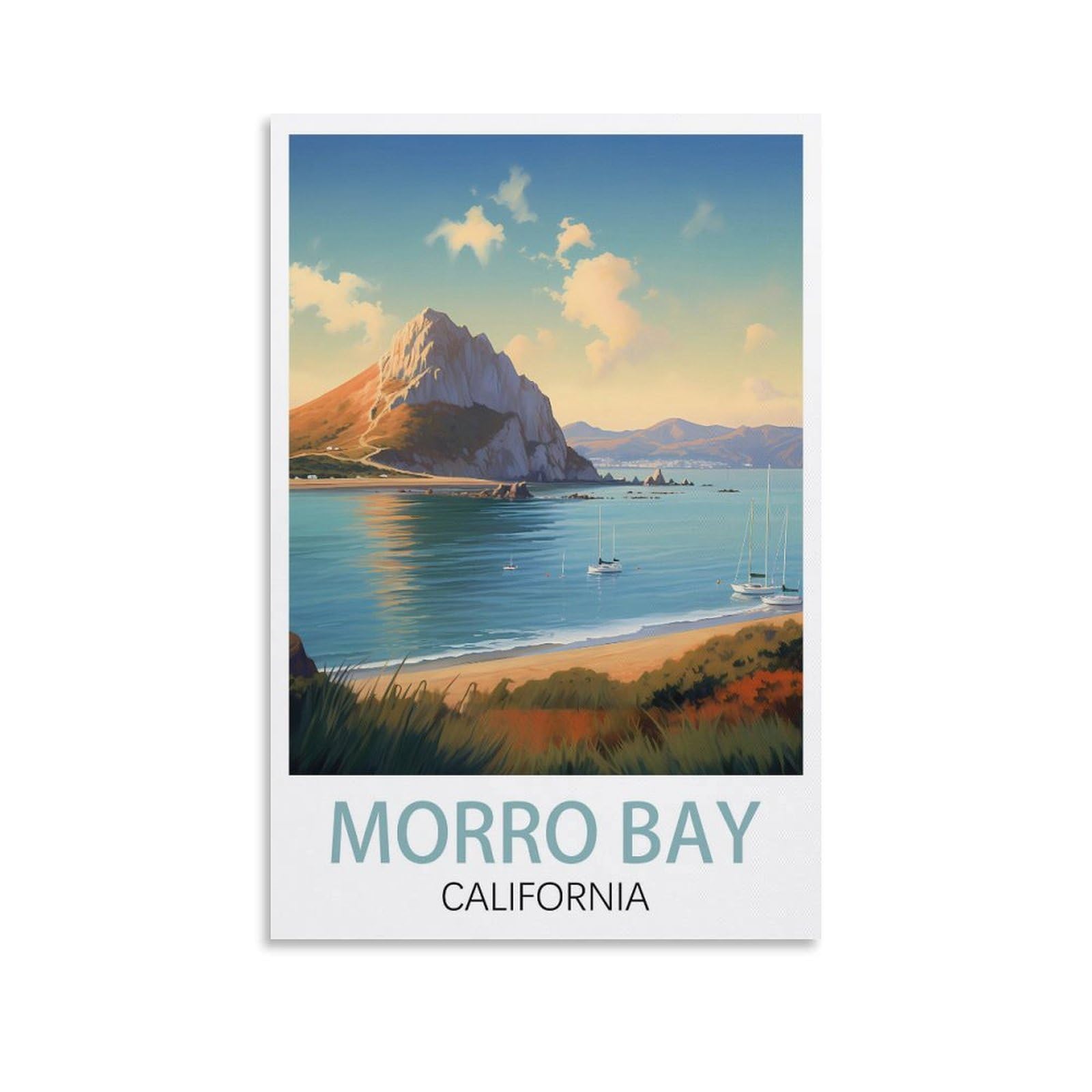 EZMLFA 5D Diamond Art Kits for Beginner,Morro Bay California Crystal Rhinestone Embroidery Craft Kits for Home Wall Decor Gifts, 40x50cm