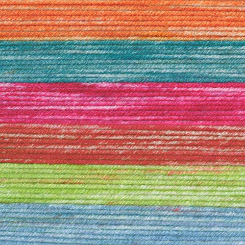 Image of Lion Brand Yarn, Mandala Ombre Variegated Yarn for Crocheting, Knitting, and Crafts, Happy, 3 Pack, Soft, Acrylic Fiber for Cozy Blankets, Worsted Weight Sweaters and Colorful Shawls