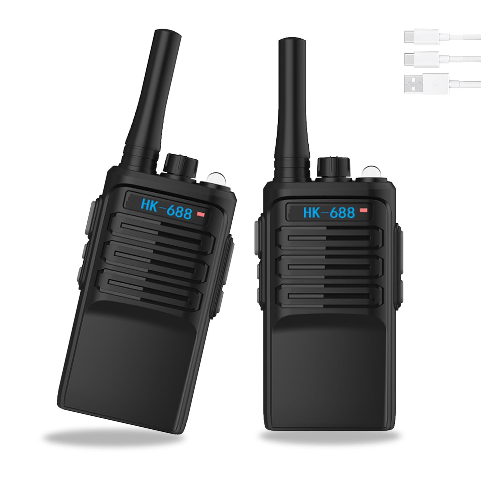 2 walkie talkies para niños recargables de 1.9 mi de mano Walkie Talkies de largo alcance 16 canales de 2 vías de radio de 2 vías, regalos para niñas de 3 a 18 años de edad, para exteriores