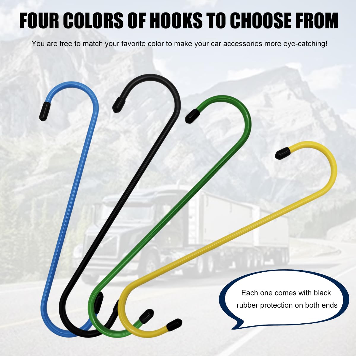 2 PCS Car Brake Caliper Hangers S Shape Auto Brake Caliper Hook with Rubber Tipped Brake Caliper Tool — view 3