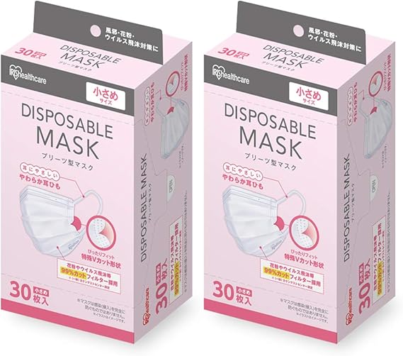 Amazon Co Jp アイリスオーヤマ ディスポーザブル マスク 不織布 60枚 小さめ 産業 研究開発用品