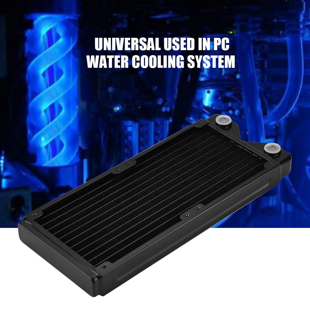 Chłodzony wodą Radiator Komputerowy, Panel Zewnętrzny ze Stali Nierdzewnej Radiator z Rdzeniem Miedzianym z Gwintem G1/4 do Komputera PC System Chłodzenia wodą Przemysłowy (240)