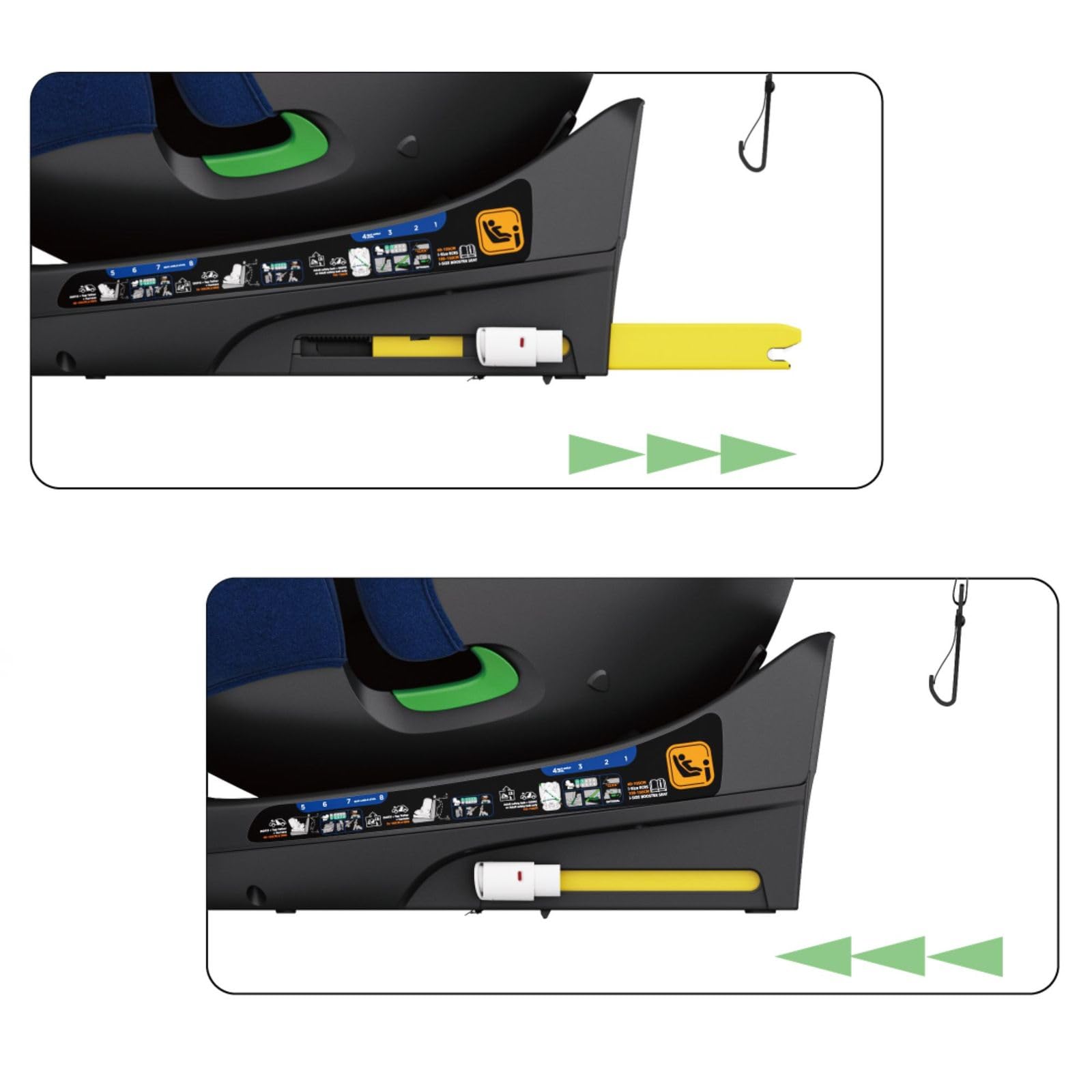 Xomax C013 Kindersitz 360° drehbar mit Isofix, ECE R129, 0-36 kg, verstellbar, neigbar, atmungsaktiver Bezug, 5-Punkt-Gurt, Top Tether, Autokindersitz für Babys & Kinder 0-12 Jahre, Farbe: (Blau)