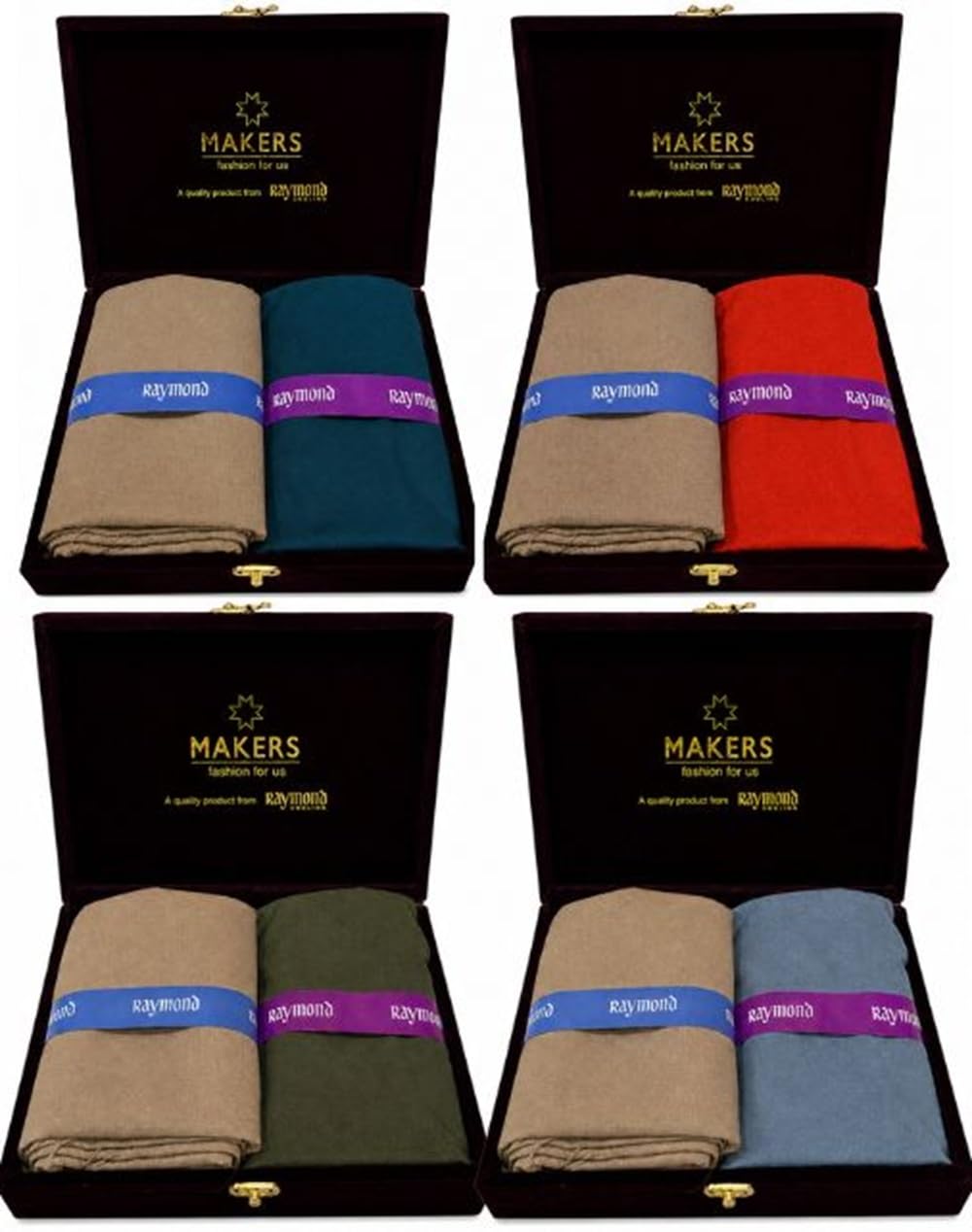 Raymond Unstitched Shirt & Trouser Fabric Combo Set for Men | Premium Formal Dress Material | Assorted Design Collection | 4 Combo Set-image-47