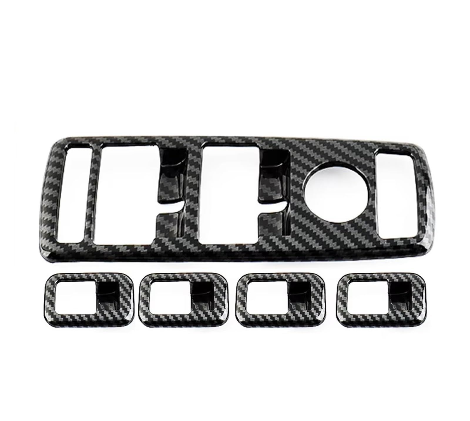 Car Interior Trim Covers for Benz for W176 for W204 for W212 for W166 for W218 Carbon Fiber ABS Car Window Lift Button Frame Stickers