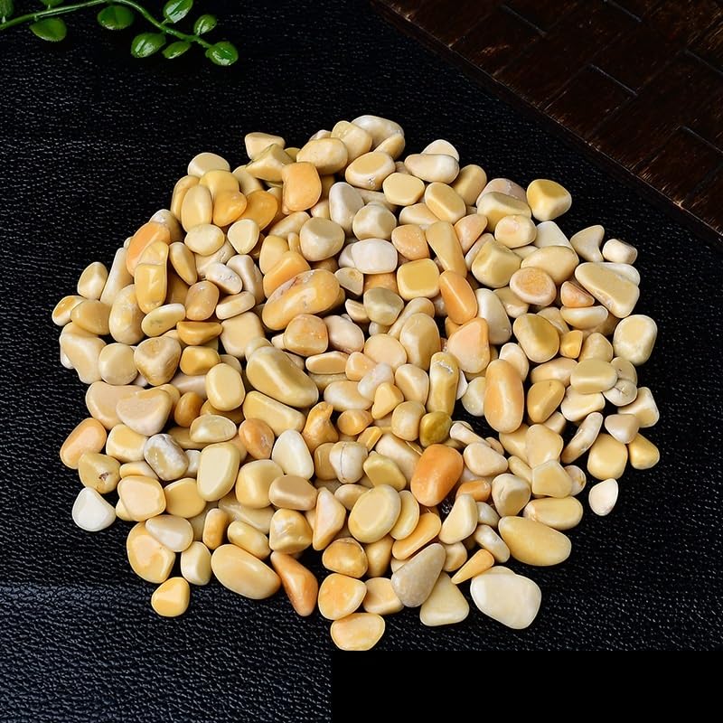 Grava Decorativa para acuarios, Piedras de Grava pulidas de Cristal de topacio de 5 a 12 mm en Varios tamaños(9-12mm1000g)