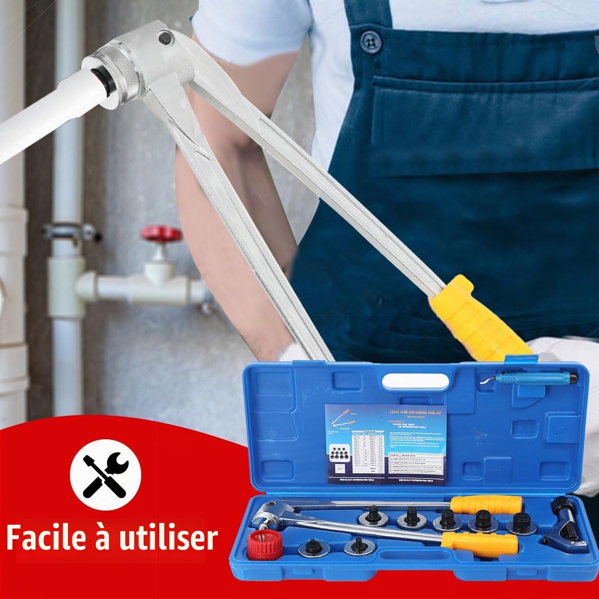 Dilatation de Tuyau en Cuivre,Tube Expander Tool Kit