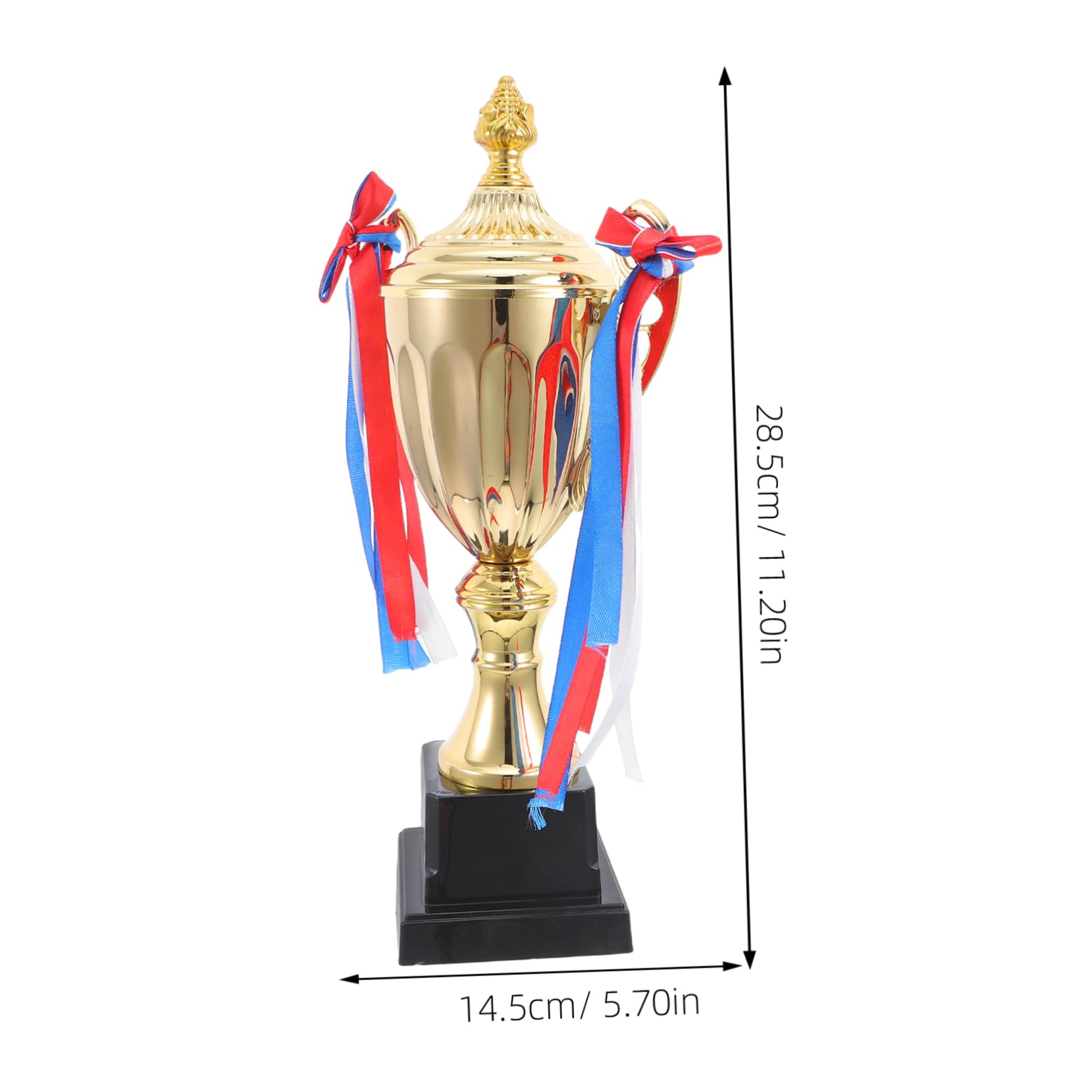 Coppa Premio Sportiva Oro in Plastica 28,5cm per Competizioni e Premiazioni Scolastiche, Design Elegante e Facile da Trasportare