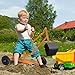 GLACER Sandbox Digger, 360° Rotation Kid Excavator Toy Crane with 4 Wheels, Heavy Duty Steel Outdoor Play Digging Toys for Sand, Dirt, Snow, Beach, Ride on Sand Digger for Kids