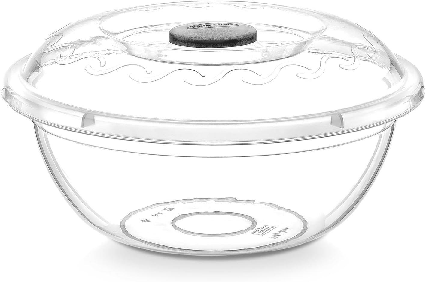 Best House | Clear Round Basin Bowl with Lids | 15 Litres | 1 Pc | Transparent | Salad Bowls | Plastic Food Storage Container With Lids (Pack of 1)