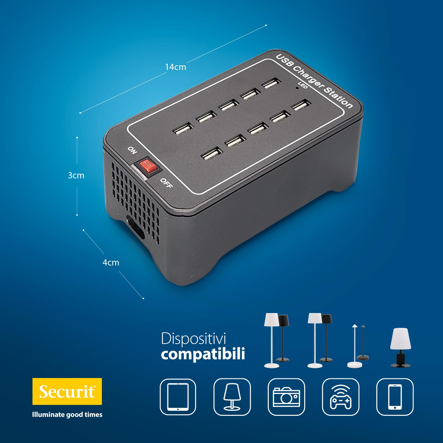 Securit MC-LD-MC10 Multiladeger„T FR 10 LED Speisekarten-Mappen | Robuste Verarbeitung - Für Cafés, Bars, Restaurants