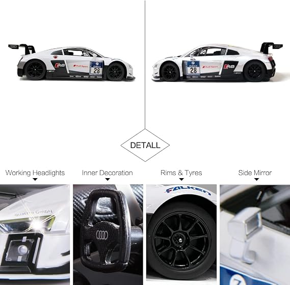 RASTAR Audi RC Car, 1/14 Audi R8 Performance Model Toy Car Sports Racing Remote Control Car for Adults Boys Girls Kids