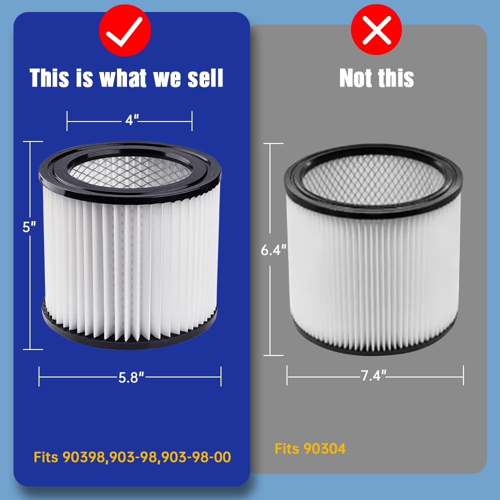 Kurao☆ Amazon.com: Zibopon 90398 Shop Vac Filters Replacement for