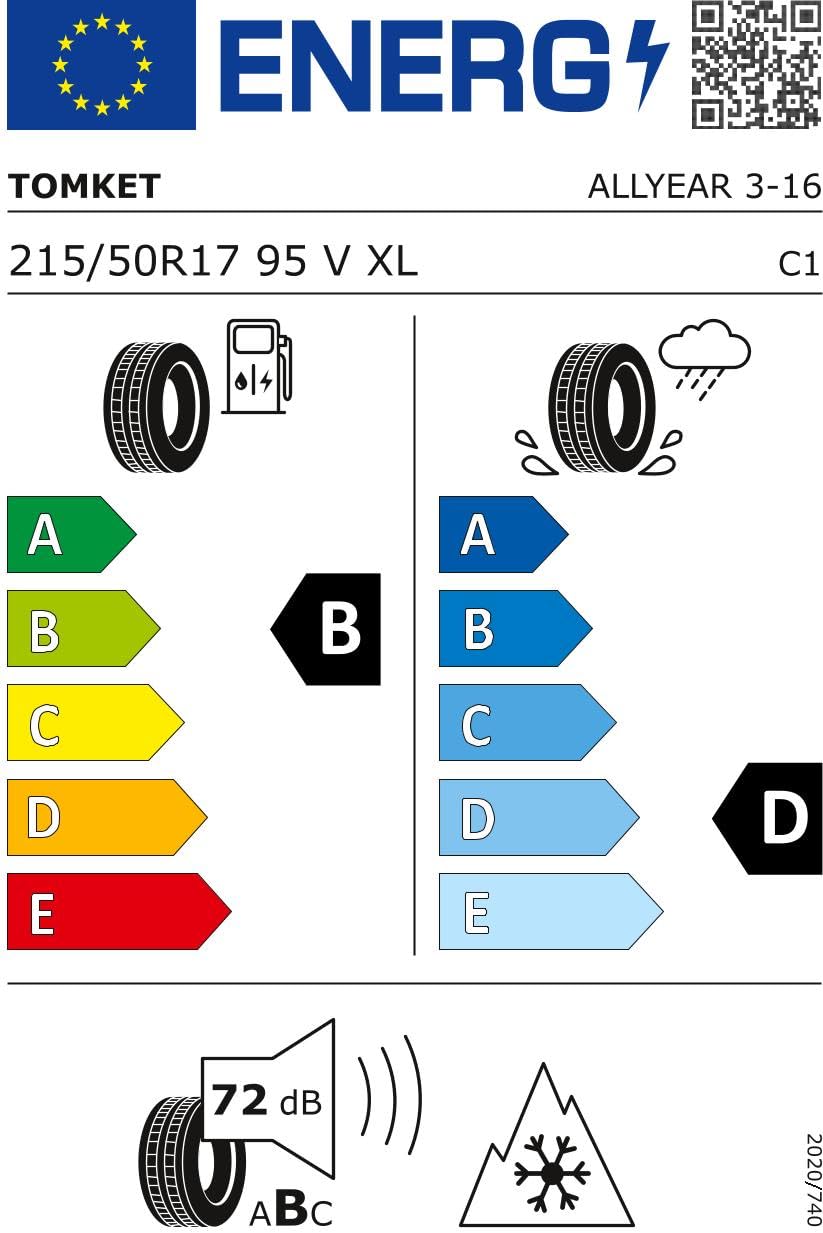 TOMKET ALLYEAR 3 XL 215/50/r17 95 V
