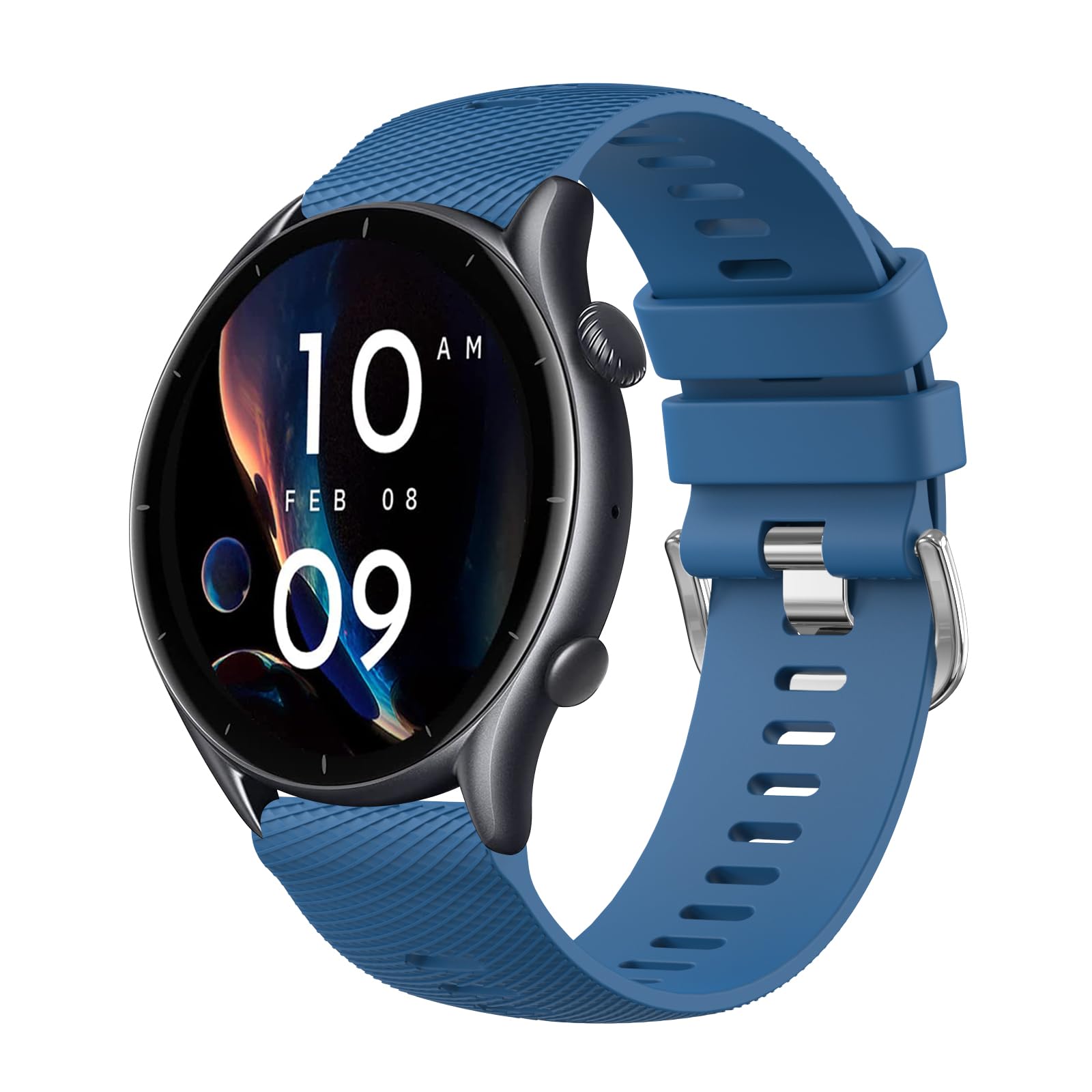 Strap Compatible with Amazfit GTR 4/GTR 3 Pro/GTR 3/GTR 2/GTR 2e/GTR 47mm/Stratos 3/Stratos 2 Men Women, 22mm Replacement Silicone Wristband Amazfit GTR 4/GTR 3/GTR 2
