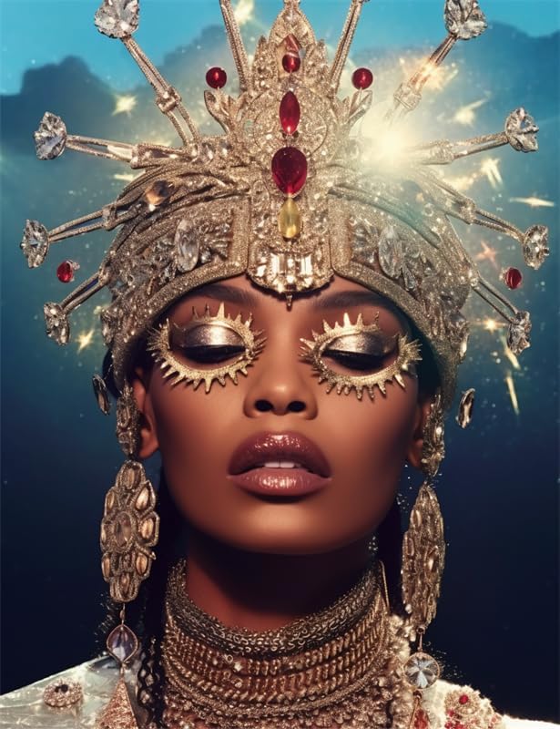 Rompecabezas para adultos y familia, rompecabezas de 500 piezas africano I Am Afro Queen Woman Afro American Formación negra Juegos familiares de