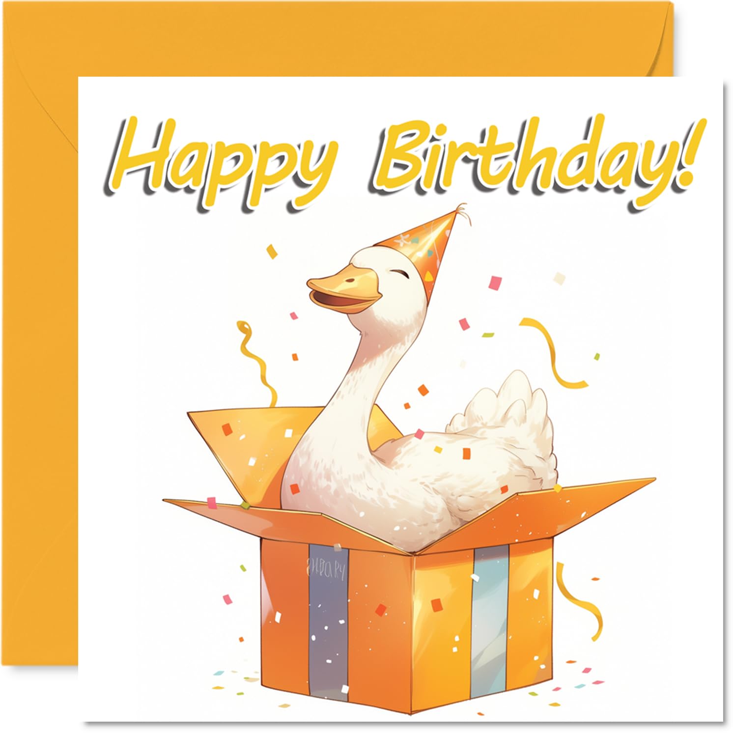 Goose Birthday Cards - Animal Gifts - Happy Birthday Card for Son Daughter Brother Sister Grandson Granddaughter Niece Nephew Cousin, 145mm Bday Greeting Cards