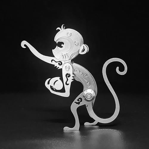 Microworld Kits de modelos de metal 3D, rompecabezas de metal 3D de mono mecánico, rompecabezas 3D de acero de la colección Warcraft para adultos,