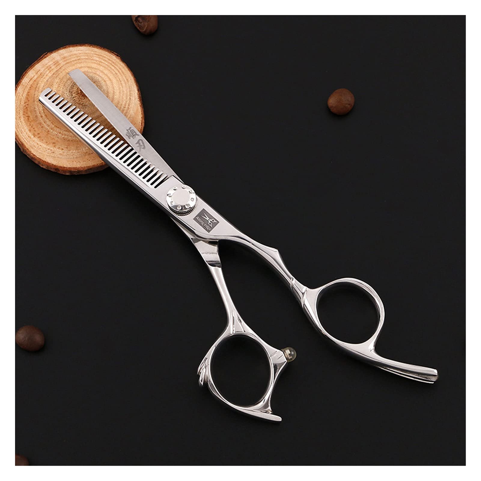 DYTWXG Haarpflege, Texturierungsschere für den Salon, professionelles Haar mit Rasiermesserkante, Flachschere, Effilierhaarschere, Haushaltshaarschnitte, Haarschneidewerkzeuge (Größe: Zahnschere)