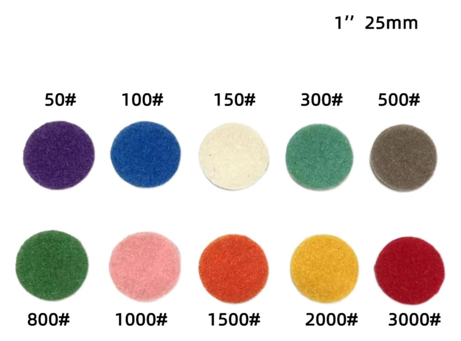Mini tampons de polissage diamantés 25 mm, 40 pièces, for marbre, granit, pierres précieuses, disque ponçage fin en résine flexible, autocollant .0603