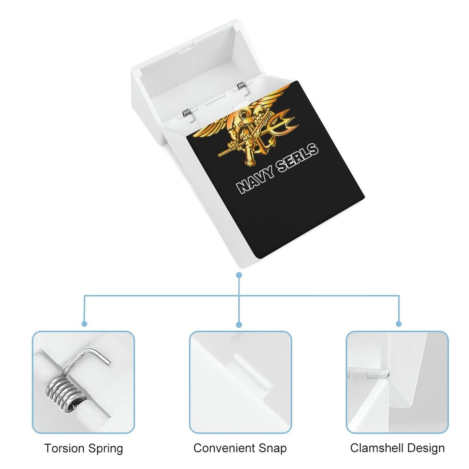 Amazon.co.jp: タバコケース 20本収納 ミリタリー ネイビーシールズ